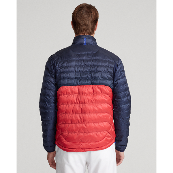 Refined Navy/Sunrise Red Packable Quilted Jacket RLX 5