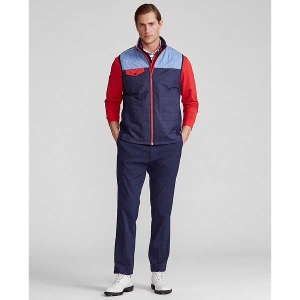 Fall Blue/Refined Navy Ripstop-Panel Fleece Gilet RLX 4