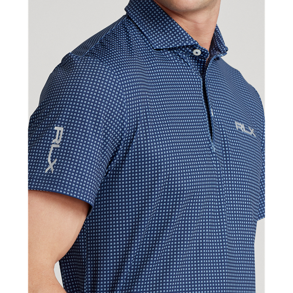 Refined Navy Corner Deco Custom Slim Performance Polo RLX 6