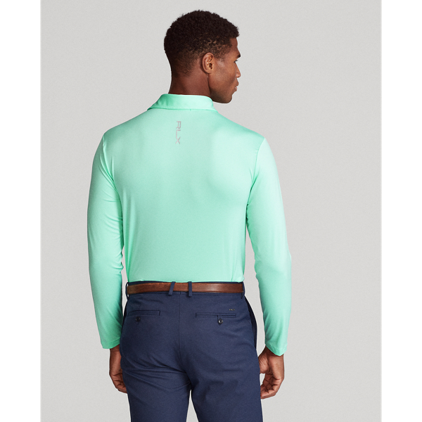 Custom slim fit performance poloshirt RLX in Aqua Verde 5