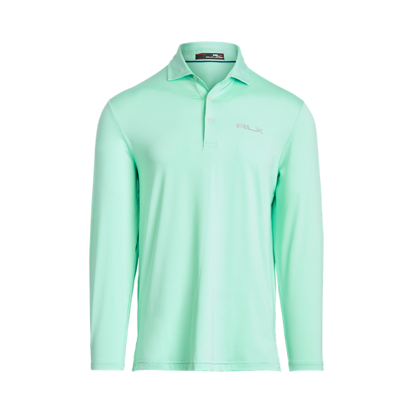 Custom slim fit performance poloshirt RLX in Aqua Verde 2