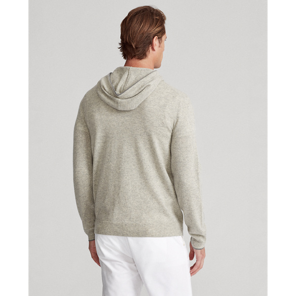 Dark Sport Heather Washable Cashmere Hooded Jumper RLX 5