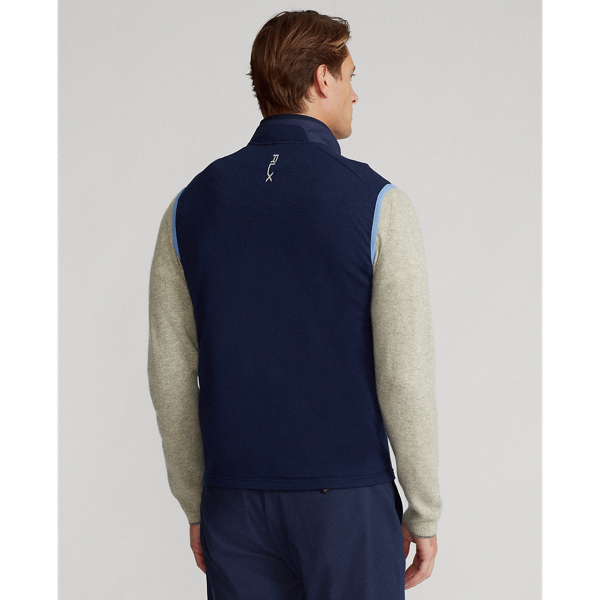 Refined Navy Ripstop-Panel Terry Gilet RLX 5