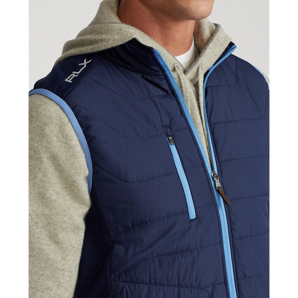 Refined Navy Ripstop-Panel Terry Gilet RLX 6