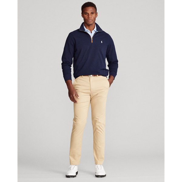Refined Navy Classic Fit Terry Pullover Polo Golf 4