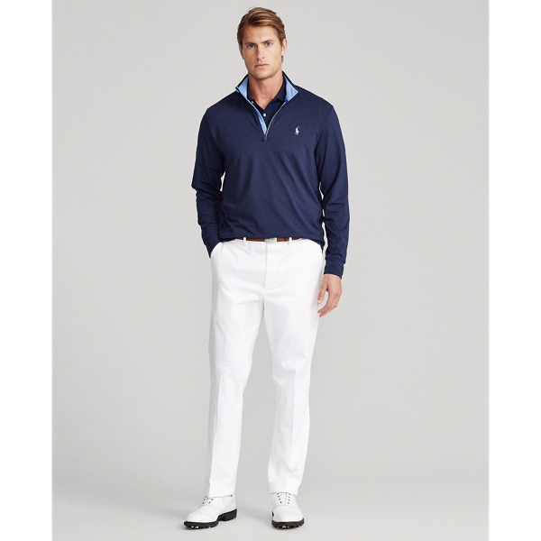 Refined Navy Classic Performance Pullover Polo Golf 4