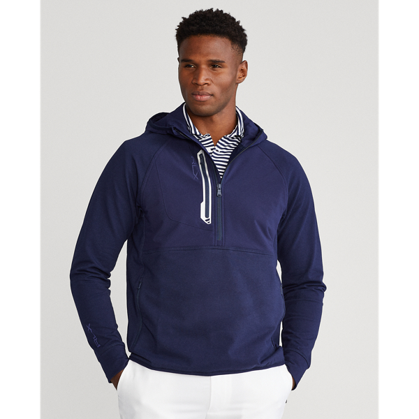 Refined Navy Paneled Stretch Hoodie RLX 3