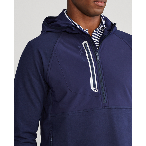 Refined Navy Paneled Stretch Hoodie RLX 5