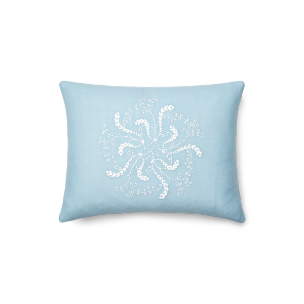 Peacock Julianne Embroidery Throw Pillow Lauren Home 1