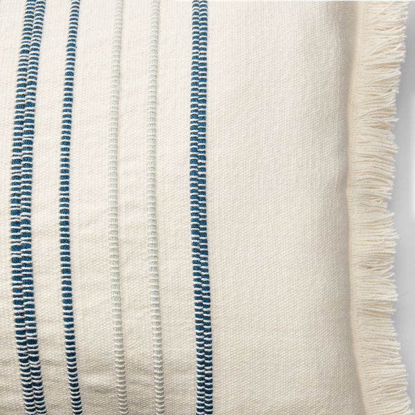 White Julianne Stripe Throw Pillow Lauren Home 2