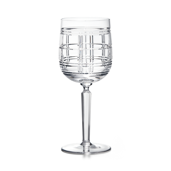 Hudson Plaid Red Wine Glass