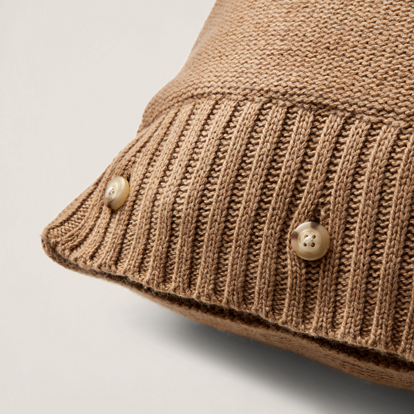 Camel Equestrian Knit Throw Pillow Ralph Lauren Home 3