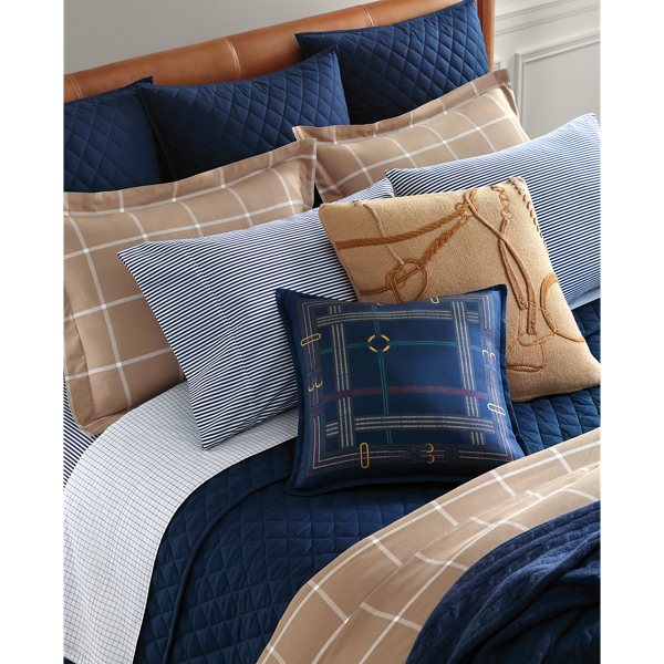 Camel Equestrian Knit Throw Pillow Ralph Lauren Home 6