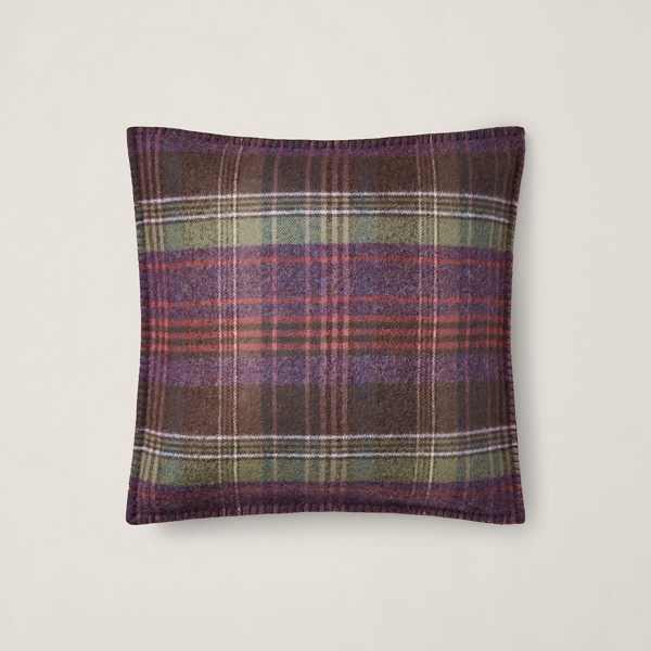 Purple Platsfield Plaid Throw Pillow Ralph Lauren Home 1