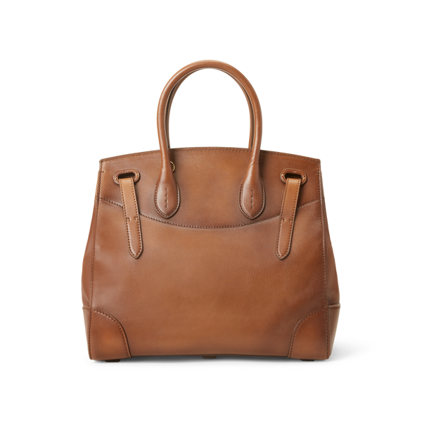 Vintage Brown Light Ricky 33 Burnished Bag Ralph Lauren Collection 3