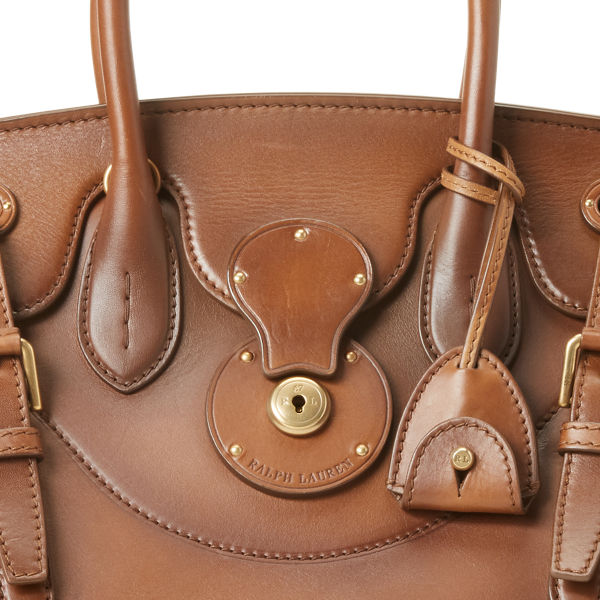 Vintage Brown Light Ricky 33 Burnished Bag Ralph Lauren Collection 5