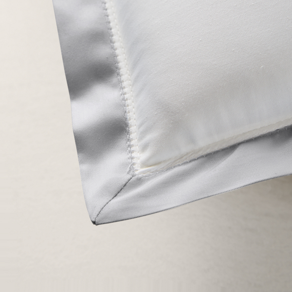 True Platinum Organic Cotton Sateen Border Pillow Ralph Lauren Home 2