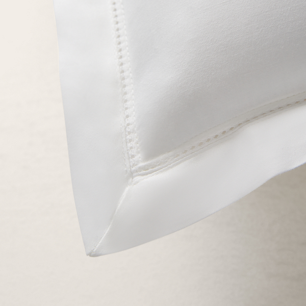 Studio White Organic Cotton Sateen Border Pillow Ralph Lauren Home 2