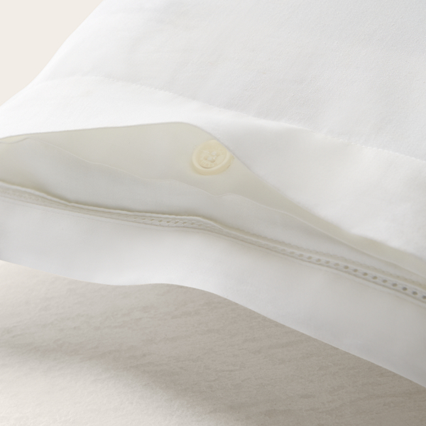 Studio White Organic Cotton Sateen Border Pillow Ralph Lauren Home 3