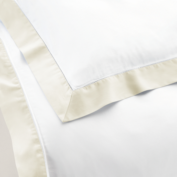 Parchment Organic Cotton Sateen Border Duvet Cover Ralph Lauren Home 3
