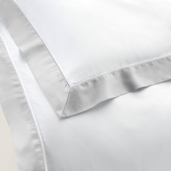 Organic Cotton Sateen Border Duvet Cover