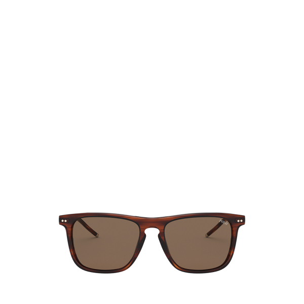 Shiny Striped Havana Heritage Striped Collegiate Sunglasses Polo Ralph Lauren 2
