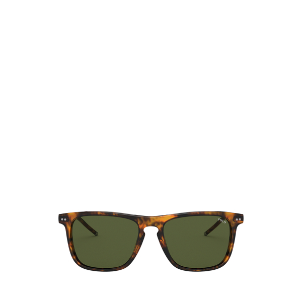 Shiny Havana Jerry Heritage Striped Collegiate Sunglasses Polo Ralph Lauren 2