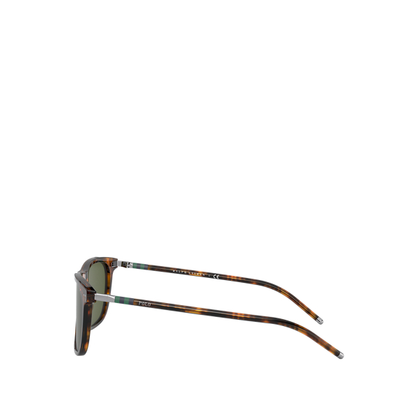 Shiny Havana Jerry Heritage Striped Collegiate Sunglasses Polo Ralph Lauren 3