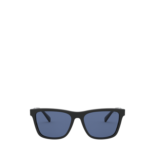 Lunettes de soleil carr&eacute;es Color Shop Polo Ralph Lauren en Noir brillant 2