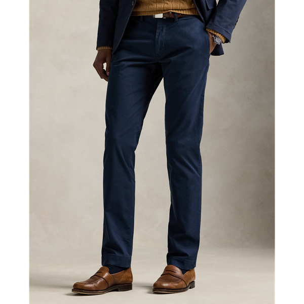 Blue polo brown pants hotsell