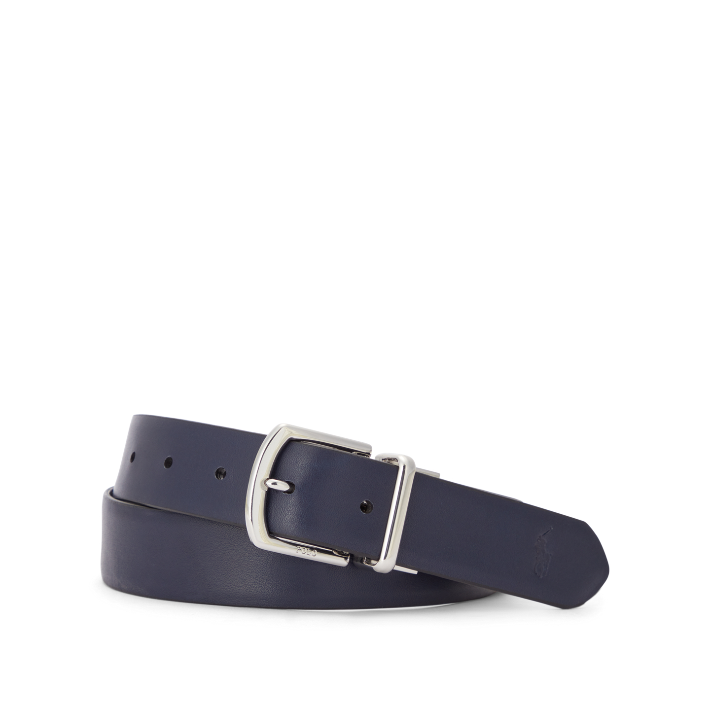 Мужской ремень Ralph Lauren Reversible Pebble Leather, цвет: Чёрный / Тёмно-синий — фото 2