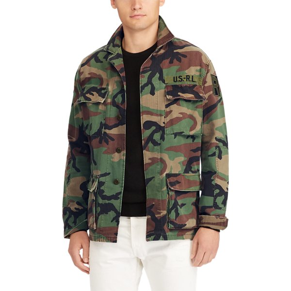 RL Camo Print Classic Fit Camo Twill Shirt Polo Ralph Lauren 3