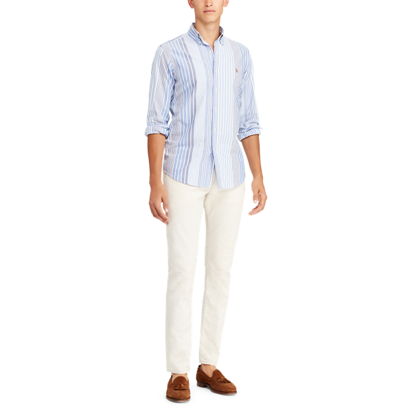 3037 Woodbridge Stripe Slim Fit Striped Oxford Shirt Polo Ralph Lauren 4