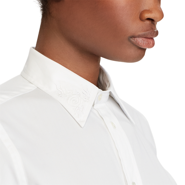 Popelinehemd&nbsp;mit Stretch Polo Ralph Lauren in Wei&szlig; 6