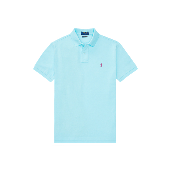 Hammond Blue Custom Slim Fit Mesh Polo Polo Ralph Lauren 2