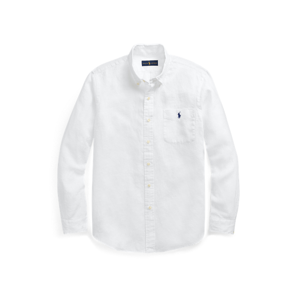 Camisa de linho Ajuste cl&aacute;ssico Polo Ralph Lauren em 1