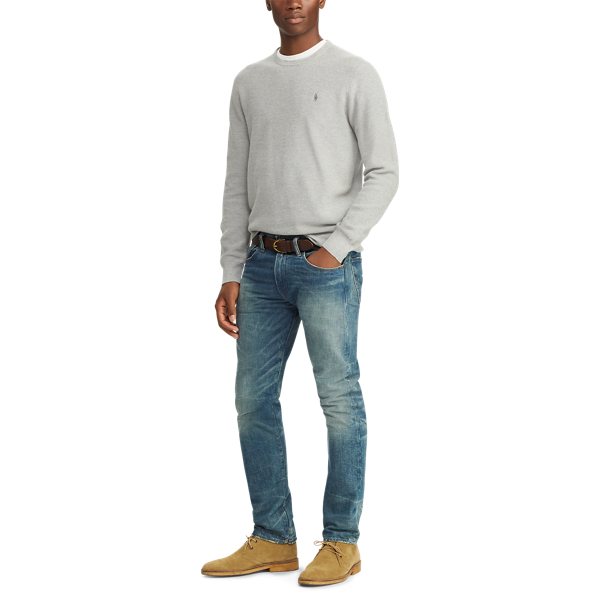 Lawrence Grey Heather Cotton Crewneck Jumper Polo Ralph Lauren 4