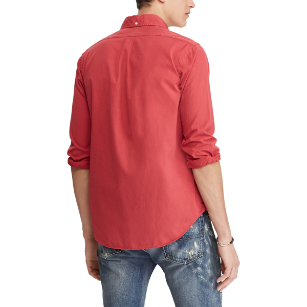 Nantucket Red Classic Fit Garment-Dyed Oxford Shirt Polo Ralph Lauren 5