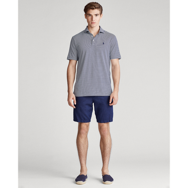 Refined Navy/White Custom Slim Soft Cotton Polo Polo Ralph Lauren 4