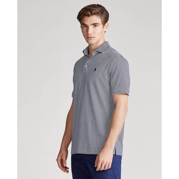Refined Navy/White Custom Slim Soft Cotton Polo Polo Ralph Lauren 5