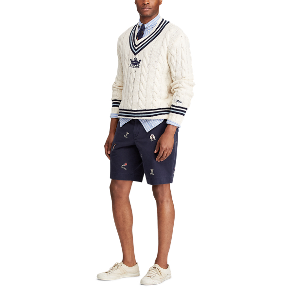 Aviator Navy/Cricket Stretch Classic Chino Short Polo Ralph Lauren 3