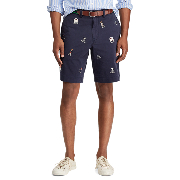 Aviator Navy/Cricket Stretch Classic Chino Short Polo Ralph Lauren 4