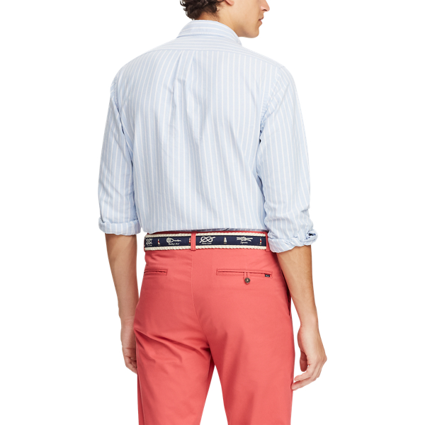 Slim-Fit Oxfordhemd mit Streifen Polo Ralph Lauren in Blau/Wei&szlig; gestreift 4