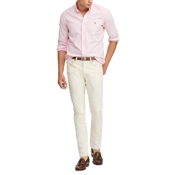 Stripe Slim Fit Striped Oxford Shirt Polo Ralph Lauren 3
