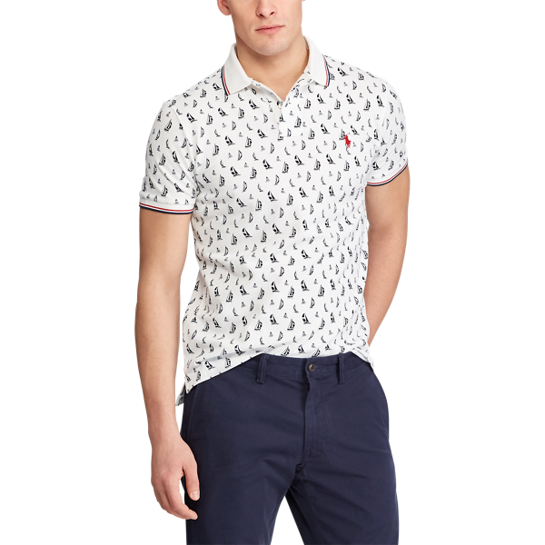 Blackwatch Sailboat Custom Slim Boat Mesh Polo Polo Ralph Lauren 5