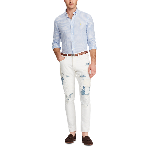 Blue/White Classic Fit Striped Shirt Polo Ralph Lauren 4