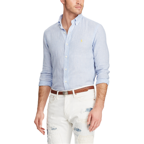 Blue/White Classic Fit Striped Shirt Polo Ralph Lauren 5