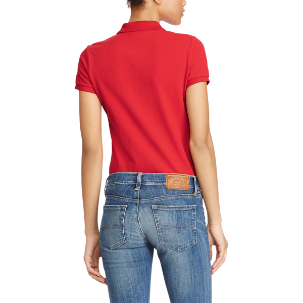 Ralph Red Skinny Fit Mesh Polo Shirt Polo Ralph Lauren 4