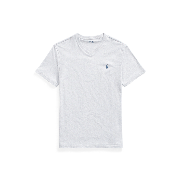 T-shirt coupe classique &agrave; col en V en jersey