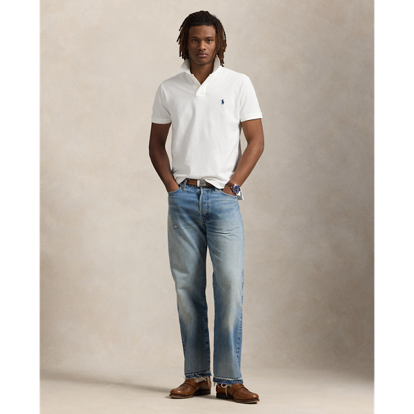 Custom-Slim-Fit Piqu&eacute;-Polo Polo Ralph Lauren in Wei&szlig; 4